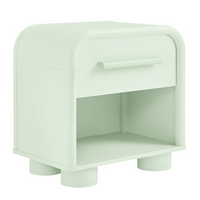 Modway Bellamy Curved 1-Drawer Nightstand - Sage-Modern Curved Nightstand