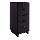 Manhattan Comfort Granville 23.62" Modern Tall Narrow Dresser - Black-17.72" L x 23.62" W x 48.98" H