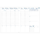 Quo Vadis Trinote Weekly Planner - 18 cm W x 24 cm H - Assorted Colours - English-2 colour grid on white paper
