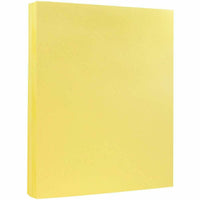 JAM Paper Vellum Bristol 67 lb Colored Cardstock - 8.5" x 11" - Coverstock - Canary Yellow - 50 Sheets-Color: Canary Yellow / Our premium solid core cardstock shows no white when folding, tearing, or cutting; its colorful all the way through!