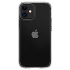 Spigen Crystal Hybrid Case for iPhone 12 - Crystal Clear-Raised lip and camera cutout offer lens and screen protection.