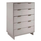 Manhattan Comfort Granville Modern Dresser and Chest Set - Light Grey-17.72" L x 37.8" W x 48.98" H