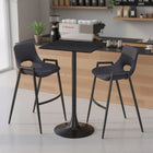 Zuo Valleta Bar Table - Black-Material: Steel