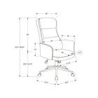 Monarch Specialties 7323 Ergonomic Leather-Look Office Chair - Black-10