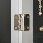 HOMCOM Lighted Mirrored Jewelry Cabinet with 16 LED Lights - 14.25" L x 11.75" W x 53.5" H - White-LED lights give off eye-catching glow 