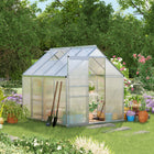 Outsunny 6' x 8' x 6.5' Polycarbonate Greenhouse - Clear- Robust aluminium alloy frame for long-term use
 