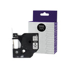 Premium Tape Dymo 45010 Alternative Labelling Maker Tape - 12 mm 1/2" W x 23' L - Black/Clear-Color: Black/Clear