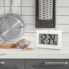 Marathon Large Digital Clock - 3.25" Digits - White (CL030064WH)-Features an east-to-set alarm with snooze function
