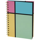 Merangue A5 Black Cover Coil Notebook-Gold coloured coil