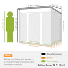 Outsunny Outdoor Storage Shed with Foundation Kit - 6.5' x 4' - Green-Easily enter and exit with space-saving sliding doors, lockable for security, keys included
