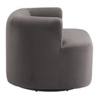 Zuo Mugav Swivel Chair - Grey-Dimensions: 28.3" L x 35.0" W x 24.8" H