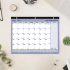 Blueline 13 Months Monthly Academic Desk Pad - July to July - 11" L x 8 1/2" W - Bilingual-Bilingual