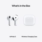 Apple AirPods 5 with Wireless Charging Case-Wireless Charging—The Wireless Charging Case works with USB-C, as well as Apple Watch and Qi chargers