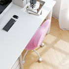 HOMCOM Heart Love Shaped Office Chair with Adjustable Height - Pink-Colour: Pink