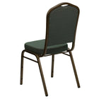 Flash Furniture HERCULES Series Crown Back Stacking Banquet Chair in Green Patterned Fabric - Gold Vein Frame-Crown Back Design