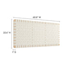 Modway Sparta Weave Wall-Mount Vegan Leather Queen Headboard - Natural Beige-6