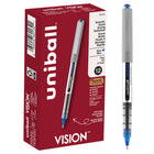 uni-ball Vision Rollerball Pens – 0.7mm – Blue – 12 Pack  -Rollerball Pens