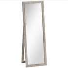 HOMCOM Full Length Mirror - 20.1" W x 57.9" H - Grey-Full-sized mirror to show your whole look 