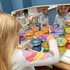 TickiT Wooden Exploratory Mirror-Fascinate young minds: Encourage self-exploration with infinite reflections! Experiment with facial expressions and introduce emotions. Develop descriptive language and self-identification