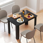 HOMCOM 47" Modern Dining Table with Wood Effect - Black-Colour: Black