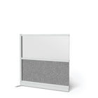 Luxor Modular Wall Extension - 53" W x 48" H - Wide Grey Frame, Frosted Acrylic, Cool Grey PET-Creates semi permanent privacy in shared spaces