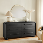 Modway Bellamy Curved 6-Drawer Dresser - Black Oak-Rounded Silhouette