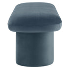Modway Orla Performance Velvet Bench - Cadet Blue-Arrives Fully Assembled