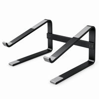 SHOPPINGALL Ergonomic Laptops Elevator for 11 to 17 Inches Notebook Computer - SA-LS5 - Black-[High-Quality Construction] Crafted from high-grade aluminum alloy, the SA-LS5 ensures both durability and a sleek appearance suitable for any desk setup.