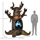 HOMCOM 8' Lit Inflatable Ghost Halloween Yard Decoration-Waterproof polyester cloth (rated IP44) is suited for indoor and outdoor use