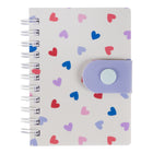 Pep Rally Mini Snap Notebook - 3.07" W x 4.13" H - 44 Sheets - Hearts-88 lined pages