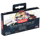 Derwent Inktense Paint Pan Travel Set - 12 Pack-Inktense paint is suitable for use on paper and fabric for a wide range of fine art and craft projects