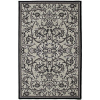 Avocado Decor Valentine Freesia Rectangular Area Rug - 2.3' x 7.2' - Ecru/Grey-Ecru/Grey, Viscose