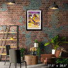Basketball Los Angeles Tribute - Framed Print - 27" x 38"-Officially licensed basketball memorabilia