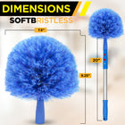 Gritt Commercial Cobweb Duster Brush - 6 11/16" Cobweb Corner Duster Brush - 20" Pole - 3 Pack-Perfect for eliminating cobwebs and dust buildup