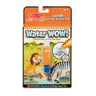 Melissa & Doug Water Wow Safari-Activity book of 4 safari-themed coloring boards and refillable water pen