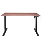 Ezywork 60" Electric Height Adjustable Standing Desk - Black Frame / Dark Walnut Table Top-Weight Capacity: 154 lbs