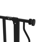 PawHut 30"- 45" Extra Wide Dog Gate with Double Locking System - Black-Colour: Black