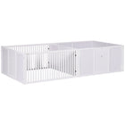 PawHut Whelping Box for Dogs with Removable Doors - 81" L x 39" W x 20" H - White-For all breeds and sizes