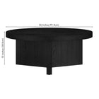 Hudson&Canal Holm 36"W Round Coffee Table - Black Grain-9
