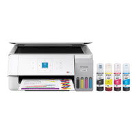Epson EcoTank ET-2900 Wireless All-in-One Colour Supertank Printer - White-Epson EcoTank includes enough ink to last up to 3 years. And if you run low, you’ll save up to 90% with replacement ink bottles vs. ink cartridges