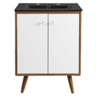 Modway Transmit 24" Bathroom Vanity - White/Black-Mid-Century Modern Vanity