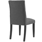 Modway Duchess Button Tufted Fabric Dining Chair - Grey-Fine Polyester Fabric Upholstery