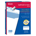 BAZIC Products #10 Self-Seal Security Envelopes - Pack of 500-Envelope Size #10 (4-1/8 x 9-1/2 in) (10.4 x 24.1 cm)
