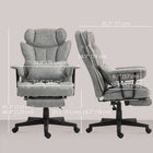 HOMCOM Big and Tall High Back Office Chair with Footrest - Grey-6.3" thickened foam cushion to minimize body pain and provide lumbar support