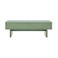 Manhattan Comfort Ella 47.2" Modern Coffee Table - Sage Green-Modern Coffee Table for Living Room Use