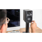 Kanto 100W Reference Desktop Speakers with USB-C, RCA and Bluetooth 5.0 - Matte Black - 2 Pack-1/4"-20 rear mounting hole