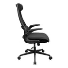COUGAR Stryder Office Chair with Lumbar Support & Flip-Up Armrests - Black-Flip-Up Armrests: Designed for adaptability, the armrests provide balanced support when needed and flip up effortlessly when you want more freedom to move or need to pull closer to your desk