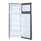 Magic Chef 7.4 cu. ft. 2-Door Mini Fridge with Freezer - Platinum Steel-Adjustable upfront temperature control offers different temperature settings, giving you great control over the interior temperature
