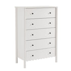 Modway Emmeline Scalloped 5-Drawer Chest - White-Versatile 5-Drawer Chest