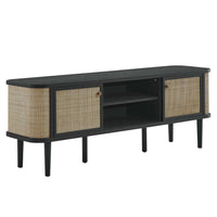 Modway Miramar 60" Wood TV Stand - Black-Modern TV Stand